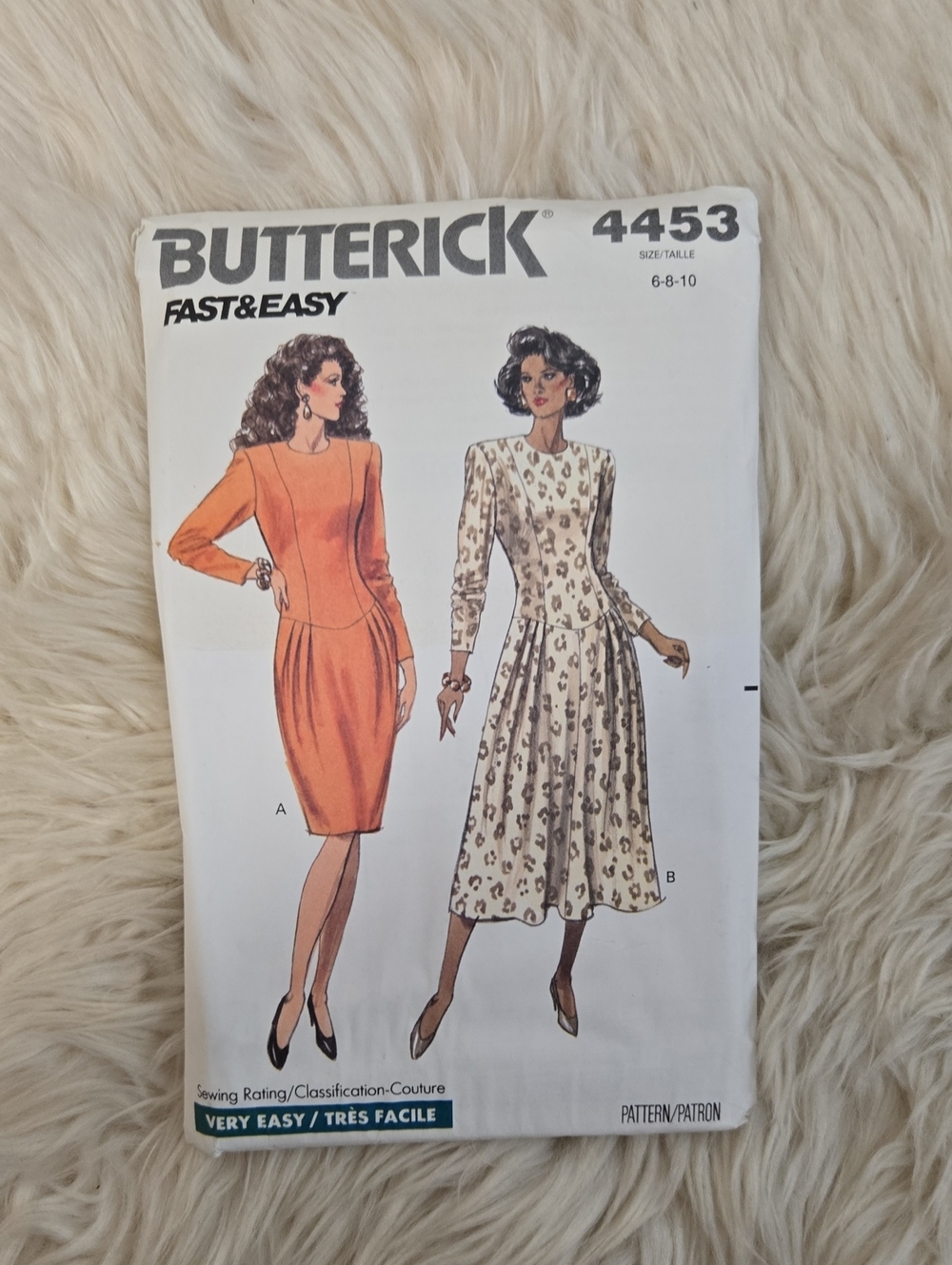 Butterick Vintage Fast & Easy Dress Sewing Pattern 4453